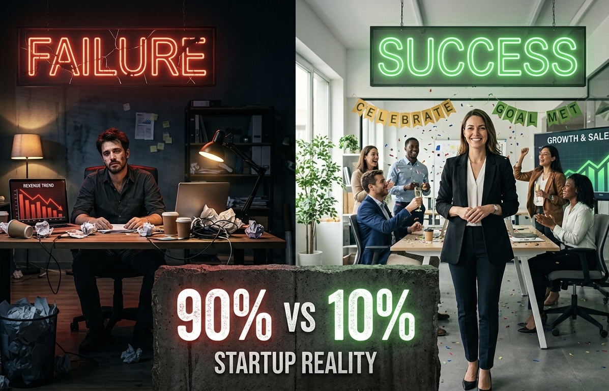 Startup Success vs Failure Entrepreneur Business